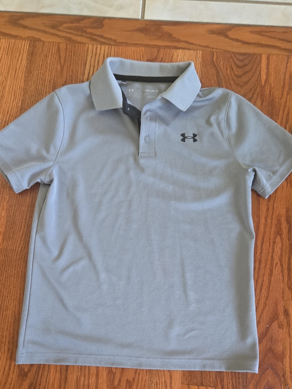 Under Armour Light Gray Polo with Black Logo